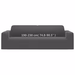 vidaXL 3-Seater Stretch Couch Slipcover Anthracite Polyester Jersey Cover - Additional view 5