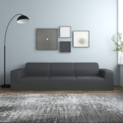 vidaXL 4-Seater Stretch Couch Slipcover Anthracite Polyester Jersey Cover