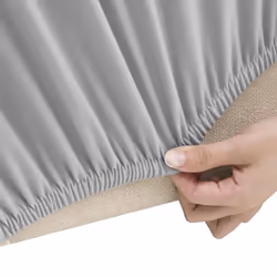 vidaXL Stretch Couch Slipcover Grey Polyester Jersey Couch Cover Protector
