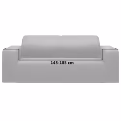 vidaXL 2-Seater Stretch Couch Slipcover Grey Polyester Jersey Couch Cover - Additional view 5