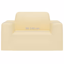 vidaXL Stretch Couch Slipcover Cream Polyester Jersey Couch Cover Protector - Additional view 5
