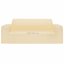 vidaXL 2-Seater Stretch Couch Slipcover Cream Polyester Jersey Couch Cover - Additional view 5