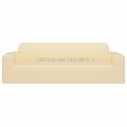 vidaXL 3-Seater Stretch Couch Slipcover Cream Polyester Jersey Couch Cover - Additional view 5