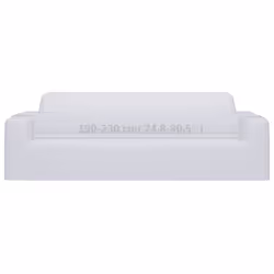 vidaXL 3-Seater Stretch Couch Slipcover White Polyester Jersey Couch Cover - Additional view 5