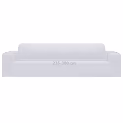 vidaXL 4-Seater Stretch Couch Slipcover White Polyester Jersey Couch Cover - Additional view 5