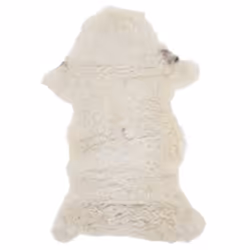 vidaXL Sheep Leather Cream 70x100 cm Soft Area Rug Fluffy Carpet Chair Cover - Additional view 7