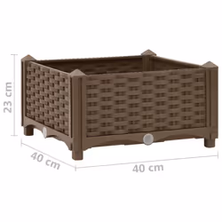 vidaXL Raised Bed Polypropylene Garden Planter Flower Box Pot Planting Bed - Additional view 6