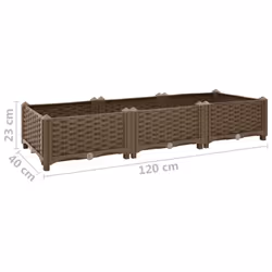 vidaXL Raised Bed Polypropylene Garden Planter Flower Box Pot Planting Bed - Additional view 7