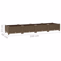 vidaXL Raised Bed Polypropylene Garden Planter Flower Box Pot Planting Bed - Additional view 7