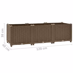 vidaXL Raised Bed Polypropylene Garden Planter Flower Box Pot Planting Bed - Additional view 7