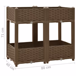 vidaXL Raised Bed Polypropylene Garden Planter Flower Box Pot Planting Bed - Additional view 4