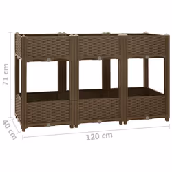 vidaXL Raised Bed Polypropylene Garden Planter Flower Box Pot Planting Bed