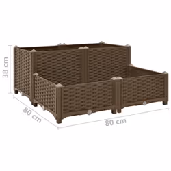vidaXL Raised Bed Polypropylene Garden Planter Flower Box Pot Planting Bed