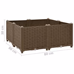 vidaXL Raised Bed Polypropylene Garden Planter Flower Box Pot Planting Bed - Additional view 5