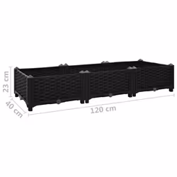 vidaXL Raised Bed Polypropylene Garden Planter Flower Box Pot Planting Bed - Additional view 7