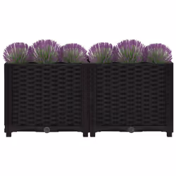 vidaXL Raised Bed Polypropylene Garden Planter Flower Box Pot Planting Bed