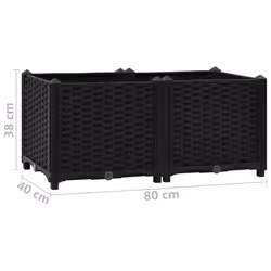 vidaXL Raised Bed Polypropylene Garden Planter Flower Box Pot Planting Bed - Additional view 7