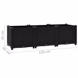 vidaXL Raised Bed Polypropylene Garden Planter Flower Box Pot Planting Bed - Additional view 7