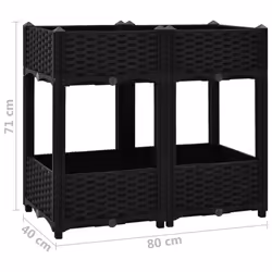 vidaXL Raised Bed Polypropylene Garden Planter Flower Box Pot Planting Bed - Additional view 4