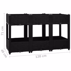 vidaXL Raised Bed Polypropylene Garden Planter Flower Box Pot Planting Bed - Additional view 4