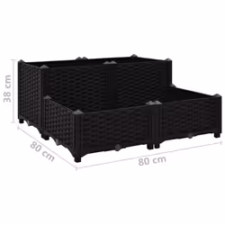 vidaXL Raised Bed Polypropylene Garden Planter Flower Box Pot Planting Bed