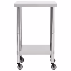 vidaXL Kitchen Work Table with Wheels Home Gastronomy Workable Multi Sizes - 60 x 60 x 85 cm