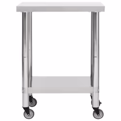 vidaXL Kitchen Work Table with Wheels Home Gastronomy Workable Multi Sizes - 80 x 30 x 85 cm - Additional view 2