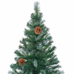 vidaXL Artificial Pre-lit Christmas Tree with Ball Set Xmas Tree Pinecones