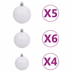 vidaXL Artificial Pre-lit Christmas Tree with Ball Set Xmas Tree Pinecones - Additional view 6