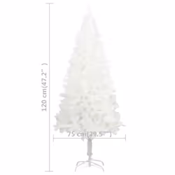 vidaXL Artificial Pre-lit Christmas Tree with Ball Set Artificial Tree White - Additional view 9