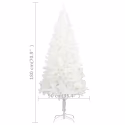 vidaXL Artificial Pre-lit Christmas Tree with Ball Set Artificial Tree White