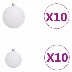 vidaXL Artificial Pre-lit Christmas Tree with Ball Set Xmas Tree Pine Cones - Additional view 8