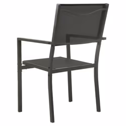 vidaXL Outdoor Dining Set 5 Piece Steel Garden Patio Dinner Table and Chair