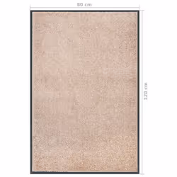 vidaXL Doormat Beige 80x120 cm Home Floor Decorative Barrier Welcome Mat Rug - Additional view 5