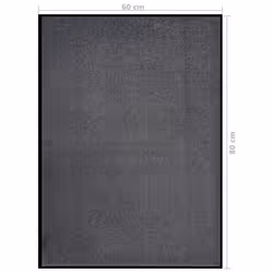 vidaXL Doormat Anthracite 60x80 cm Home Floor Decorative Barrier Welcome Mat - Additional view 5