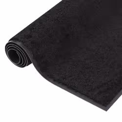 vidaXL Doormat Black 60x80 cm Home Floor Decorative Barrier Welcome Mat Rug