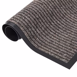 vidaXL Doormat Striped Beige 60x80 cm Home Floor Decorative Welcome Mat Rug
