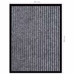 vidaXL Doormat Striped Grey Home Decorative Welcome Front Door Mat Area Rug - Additional view 5