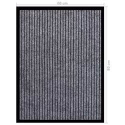 vidaXL Doormat Striped Grey 60x80 cm Home Floor Decorative Barrier Welcome Mat - Additional view 5