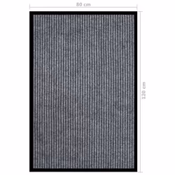 vidaXL Doormat Striped Grey 80x120 cm Home Floor Decorative Welcome Mat Rug - Additional view 5