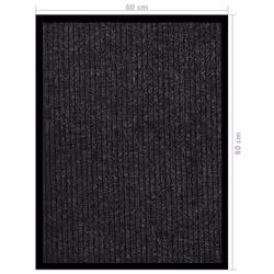 vidaXL Doormat Striped Anthracite 60x80 cm Home Floor Barrier Welcome Mat Rug - Additional view 4