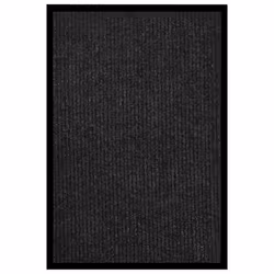vidaXL Doormat Striped Anthracite 80x120 cm Home Floor Barrier Welcome Mat Rug