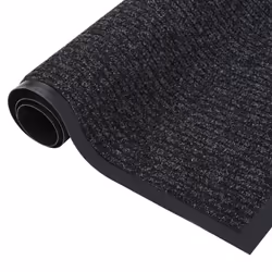 vidaXL Doormat Striped Anthracite 80x120 cm Home Floor Barrier Welcome Mat Rug