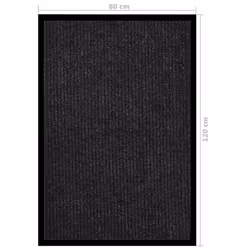 vidaXL Doormat Striped Anthracite 80x120 cm Home Floor Barrier Welcome Mat Rug - Additional view 5
