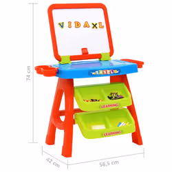 vidaXL 3-1 Children Easel and Learning Desk Play Set Drawing Standing Board - Additional view 8