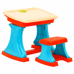 vidaXL Children Learning Desk & Easel Adjustable Kids Drawing Standing Board