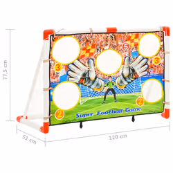 vidaXL Children Football Goal Set with Goal Wall Football Playset Trainer - Additional view 9