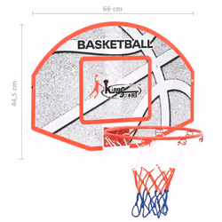vidaXL Wall Mounted Basketball Backboard Set Five Piece Basketball Hoop Board