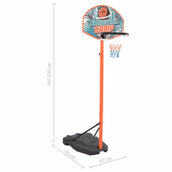 vidaXL Portable Basketball Play Set Adjustable Children Kids Sporting Set