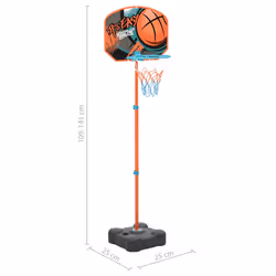 vidaXL Portable Basketball Play Set Adjustable Exercise Kids Sporting Set